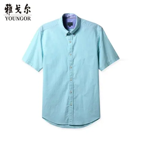 雅戈尔奥莱 商场同款男士短袖衬衫新款官方正品商务休闲短袖衬衫商品大图