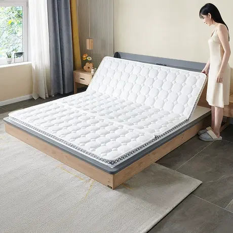 政府补贴全友家居可折叠抑菌黄麻薄款床垫护脊垫子老少皆用软垫商品大图