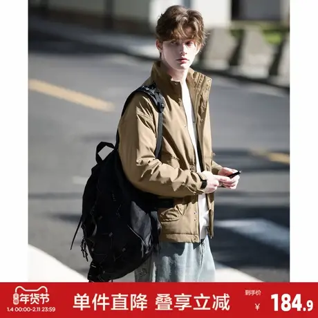 唐狮2026冬季男立领夹克棉衣外套商务日常简约高级感时尚百搭图片