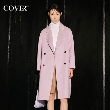 COVER冬季丝毛混纺骆驼绒毛呢外套商品大图