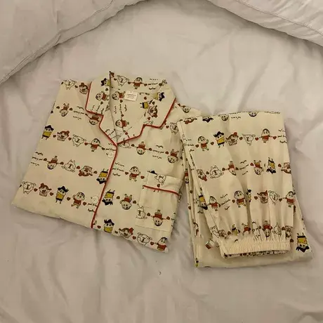 睡衣女春秋季学生长袖棉韩国可爱可外穿家居服商品大图