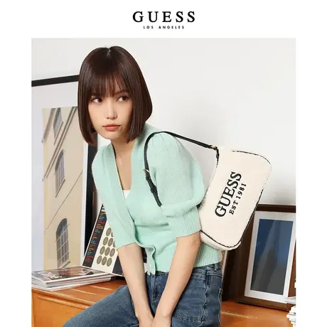 GUESS 女士温柔字母印花单肩腋下包-WT699518商品大图