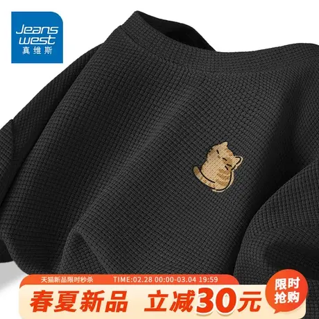 GV真维斯夏季短袖男款青少年高中生重磅体恤衫男生宽松百搭T恤男A商品大图