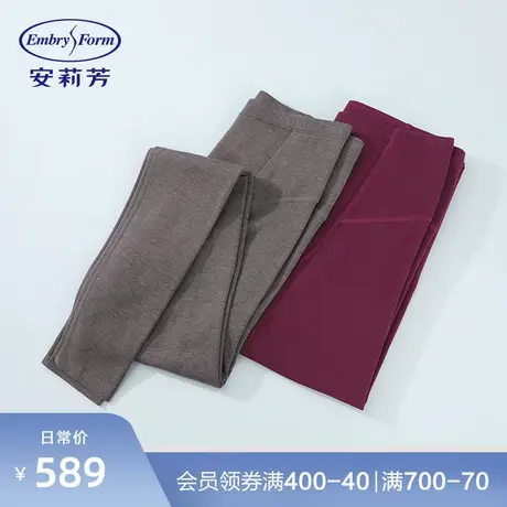安莉芳加绒双层护膝暖裤女士无痕弹力修身打底秋裤EL00244图片