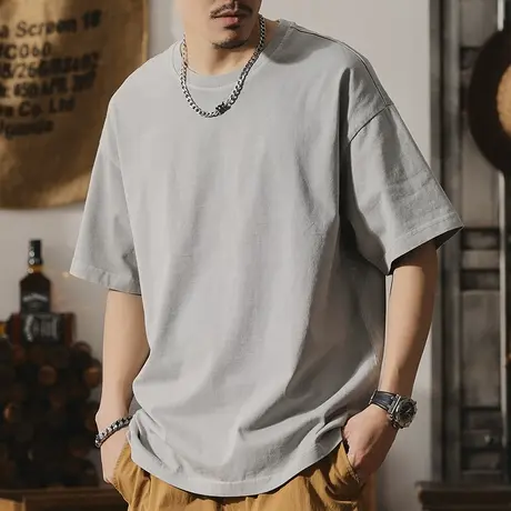 Modi Nick/摩帝尼克休闲潮流男士夏季短袖T恤宽松纯棉舒适圆领T恤商品大图