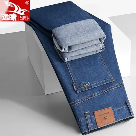 冰丝牛仔裤男夏季薄款宽松直筒中年休闲长裤夏天男士弹力裤子男款商品大图