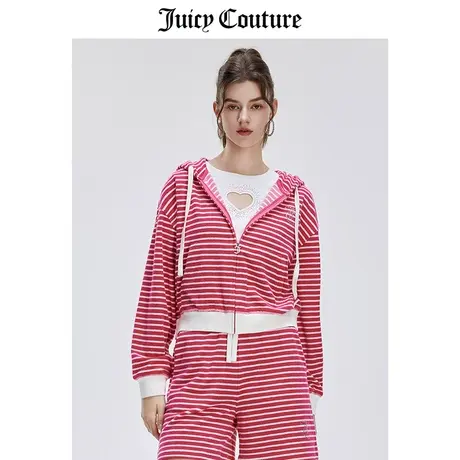 Juicy Couture橘滋春夏新款外套美式条纹烫钻时尚宽松夹克女商品大图