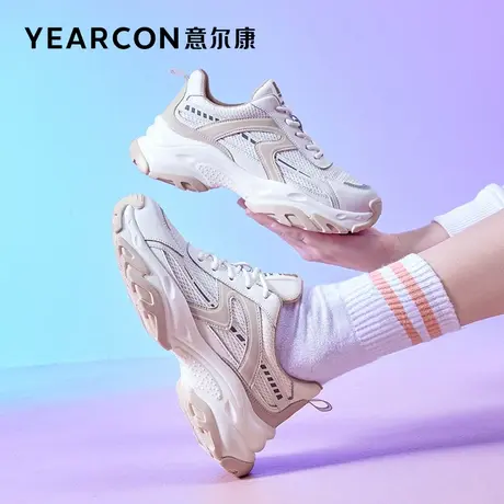 意尔康女鞋春秋季松糕厚底小众老爹鞋运动休闲ins潮流单鞋图片
