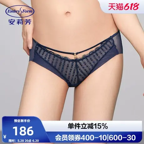 安莉芳专柜列维斯蕾丝透视性感低腰三角裤棉质底档女内裤E200807商品大图