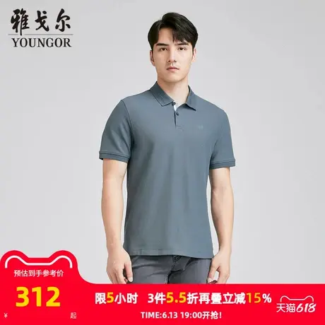 【商场同款】雅戈尔男士短袖T恤夏季新款官方商务休闲短袖男商品大图