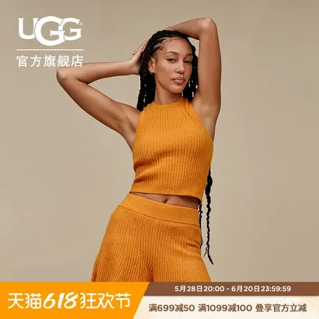 UGG夏季新款女士舒适时尚纯色套头罗纹轻薄运动休闲背心 1167376商品大图