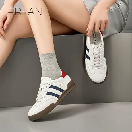 EBLAN/伊伴德训鞋2024秋季新款百搭休闲女鞋平底运动鞋舒适板鞋女图片