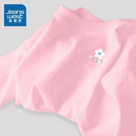 真维斯童装女童t恤春秋款2025新款女孩洋气长袖上衣儿童纯棉衣服图片