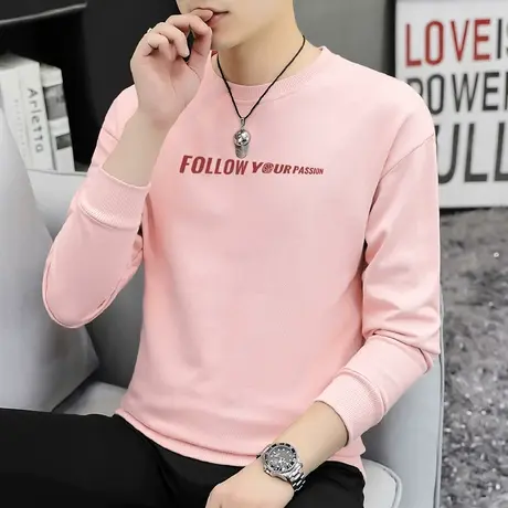 重磅纯棉卫衣男潮牌潮流秋冬款加绒加厚摇粒绒圆领长袖无帽上衣商品大图