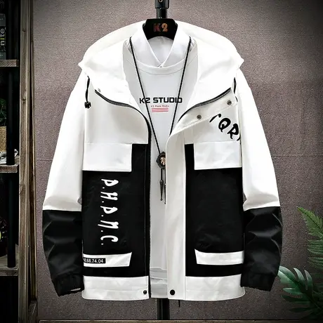 外套男春秋季学生潮2023新款休闲百搭褂子潮流机能韩版工装夹克男商品大图