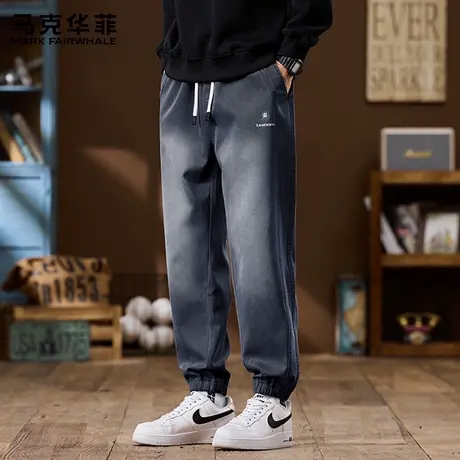 马克华菲牛仔裤男2025新款长裤宽松束脚潮流休闲青年男士裤子秋款商品大图