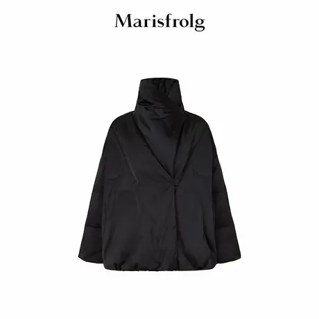【90白鹅绒】Marisfrolg玛丝菲尔2025冬新款黑色新中式外套羽绒服商品大图