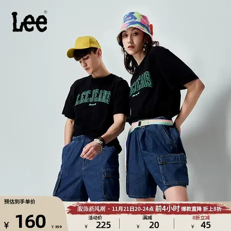 Lee商场同款23新品舒适印花圆领男女同款短袖T恤LUT0051013RX商品大图