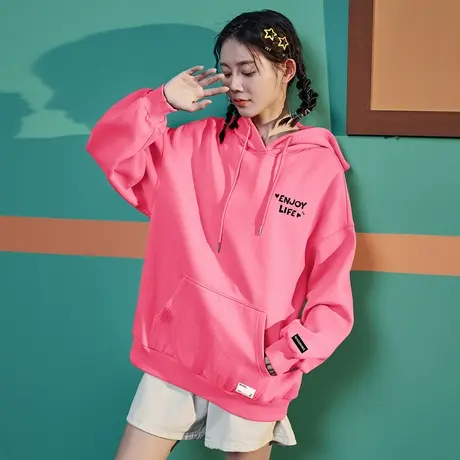 唐狮连帽卫衣女春秋新款秋季设计感小众oversize闺蜜外套ins潮流图片