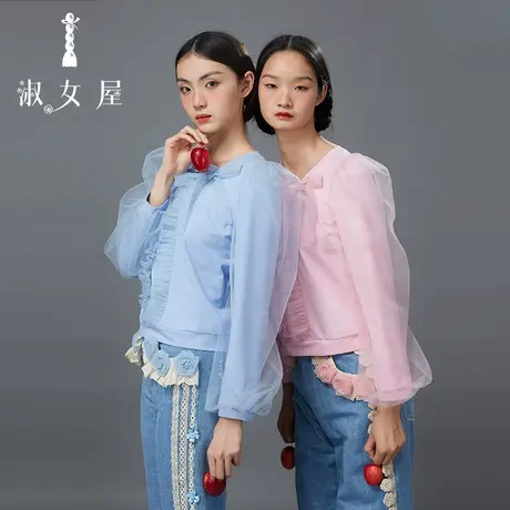 淑女屋官方旗舰店白雪公主蝴蝶结蕾丝拼接假两件t恤秋冬长袖上衣图片
