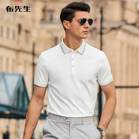 MrBu布先生抗皱免烫专利翻领T恤衫夏季吸汗速干男短袖AT12075商品大图