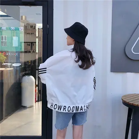 薄款小个子女士短外套2023年新款春秋季潮流韩版宽松棒球服ins潮商品大图