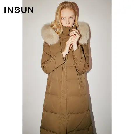 COVER冬季狐狸毛领蓬松轻商务羽绒服图片