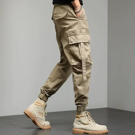 工装裤男士休闲裤冬季宽松运动裤束脚哈伦2022冬季工装休闲束脚裤图片