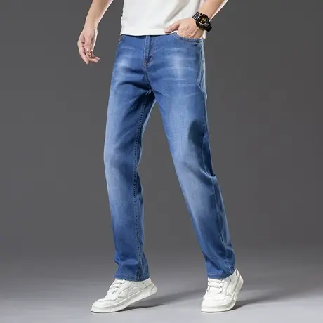 秋冬厚款弹力宽松直筒加肥加大码显瘦休闲青年百搭长裤修身肥佬胖商品大图