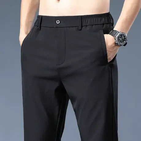 夏天冰丝西裤男士直筒宽松夏季薄款男裤子夏款2024新款商务西装裤商品大图