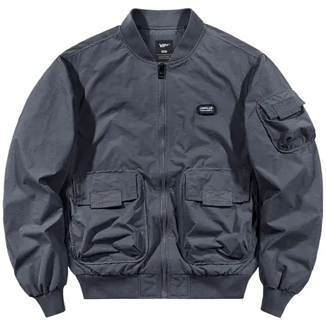 VIP春季ma1飞行夹克男潮牌机能多口袋工装外套休闲宽松短款棒球服商品大图