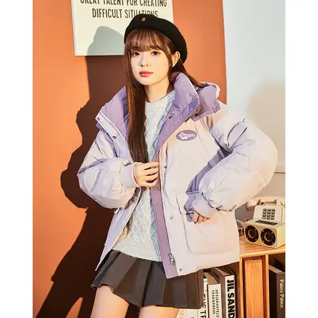 唐狮2023年秋冬新款加厚面包服女流行爆款连帽夹棉厚棉衣女12.26图片