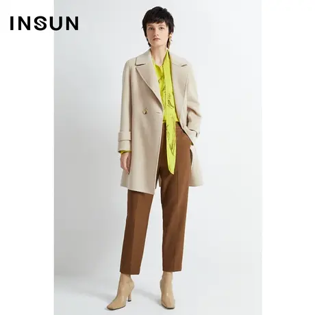 INSUN恩裳冬季廓形感易打理百搭小脚休闲裤图片