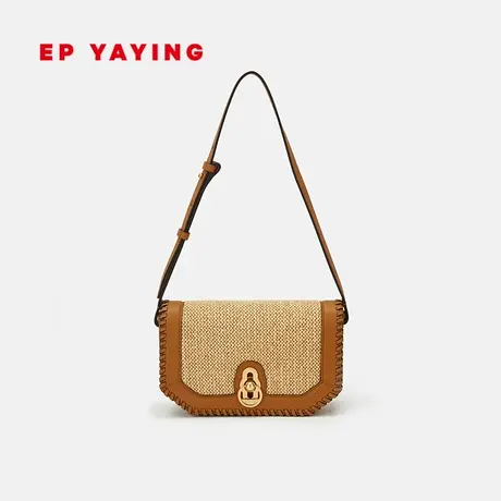 [甄选礼物]EP雅莹女包 牛皮草编腋下包如意环扣方包 24新品B606B商品大图