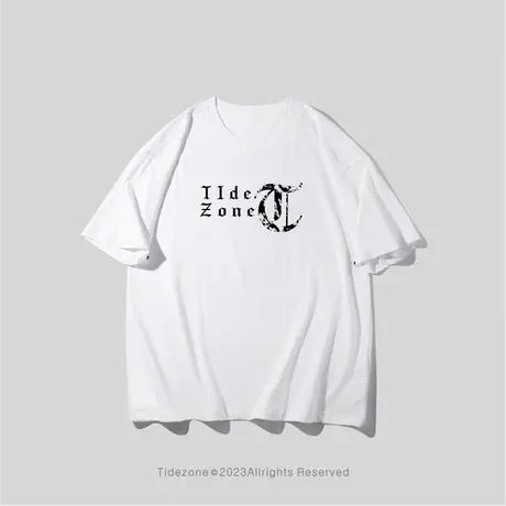 Ohlyah简约美式重磅短袖t恤男女同款高街潮牌宽松纯棉夏男生半袖商品大图