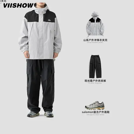VIISHOW日系cityboy多袋直筒工装裤男春秋季潮牌裤子宽松休闲裤商品大图