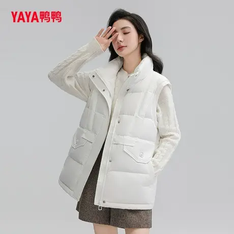 鸭鸭羽绒马甲女短款2023年冬季新款立领韩版气质休闲宽松外套W图片