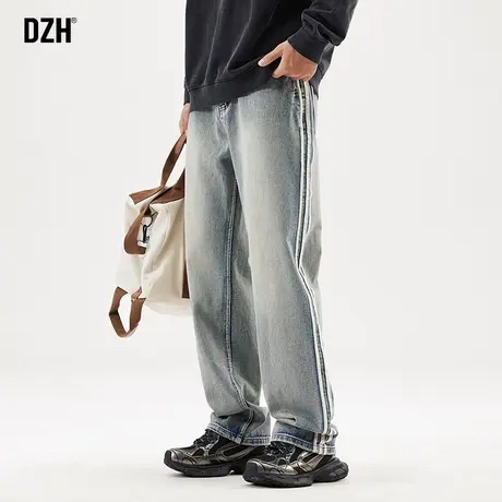 男士潮牌美式牛仔裤男直筒宽松2023新款秋季男裤休闲裤子男款长裤商品大图