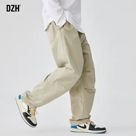 男士褶皱裤男款裤子美式高街工装裤潮牌男休闲裤登山裤秋季直筒裤商品大图