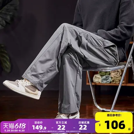 唐狮2024潮牌直筒工装裤男士春秋新款宽松百搭美式休闲长裤子机能商品大图