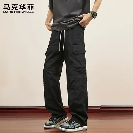 马克华菲美式伞兵工装休闲裤男士秋季薄款宽松运动阔腿冲锋裤子X图片