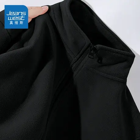 NOE真维斯开衫外套女2025新款秋季爆款青少年加绒加厚休闲上衣图片