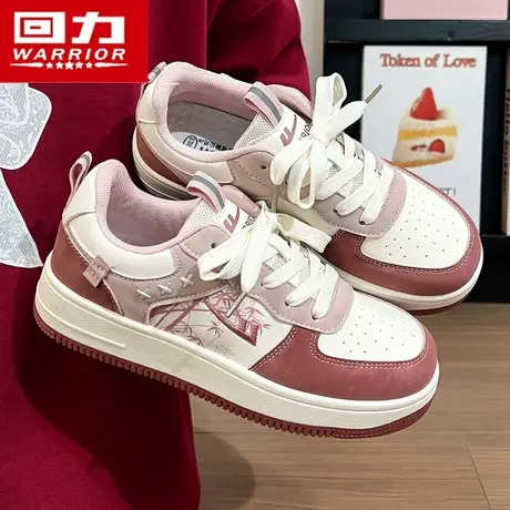 回力女鞋多巴胺小白鞋2025秋季新款厚底显高轻便网红百搭板鞋学生图片