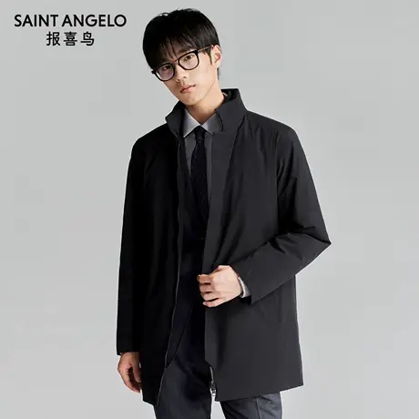 【内嵌羽绒】报喜鸟秋冬新款男士商务休闲保暖羽绒服立领薄款外套商品大图