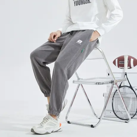 唐狮2023新款灯芯绒休闲裤运动裤男阔腿裤卫裤子男宽松潮牌10.5商品大图