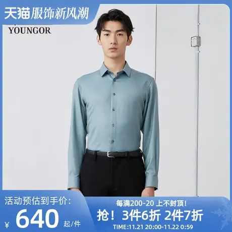 【商场同款】雅戈尔男士衬衫秋冬新款官方商务休闲长袖衬衫S3909商品大图