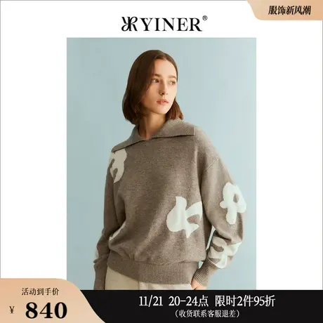 [御寒牦牛绒]YINER音儿专选女装冬季针织衫套头上衣商品大图