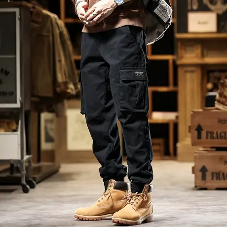 时尚潮流工装裤耐磨厚款工装裤美式复古工装裤休闲裤男款商品大图