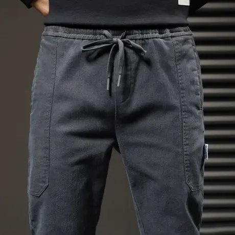 秋季潮牌工装裤子男士休闲裤宽松束脚九分束腿哈伦春秋款秋装男装商品大图