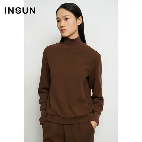 INSUN恩裳冬季高领防风保暖卫衣图片